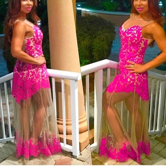 Mesh Cocktail gown - Picture 2 of 2